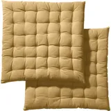 REDBEST Stuhlkissen 2er-Pack 40 x 40 cm Beige