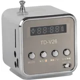 Mini-musikplayer-lautsprecher Mit Ukw-radio, Pc-modus, Unterstützt Tf-karten Und Usb-sticks, Silber