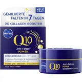 NIVEA Q10 Anti-Falten POWER Regenerierende Nachtpflege, straffende Gesichtspflege für alle Hauttypen, Nachtcreme mit purem Q10, Kreatin & Hyaluronsäure (50 ml)