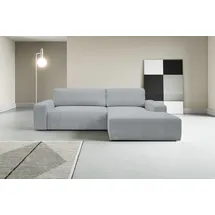 werk2 Ecksofa WERK2 "Rotterdam-L, kuschelweicher Cord oder Breitcord, L-Form, Breite 267 cm", grau, B:267cm H:85cm T:165cm, 90% Polyester, 10% Nylon, Sofas, Ecksofa, Design Ecksofa mit Schlaffunktion & Bettkasten, Cord, Grau