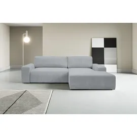werk2 Ecksofa WERK2 "Rotterdam-L, kuschelweicher Cord oder Breitcord, L-Form, Breite 267 cm", grau, B:267cm H:85cm T:165cm, 90% Polyester, 10% Nylon, Sofas, Ecksofa, Design Ecksofa mit Schlaffunktion & Bettkasten, Cord, Grau