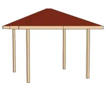 Weka Paradies 1 3,04 x 3,04 m kdi inkl. Schindeln