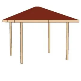 Weka Paradies 1 3,04 x 3,04 m kdi inkl. Schindeln