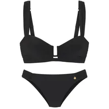 LASCANA Bandeau-Bikini Damen Schwarz 38 Cup A/B