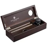 Diplomat Edelholzkassette Wenge mit Tintenglas