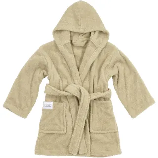 Meyco Baby Uni Frottee Bademantel (Kinderbademantel aus 100% Baumwolle, wunderbar weich, hochwertige Qualität, feuchtigkeitsabsorbierend, Größe: 98/104), Sand