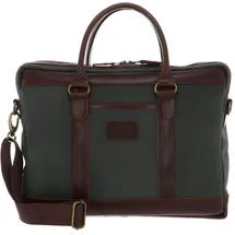 Buckle & Seam Canvas Business Briefcase Venture Grün/Blau (16"), Notebooktasche, Grün