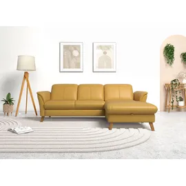 sit&more Ecksofa SIT & MORE "Romero L-Form", gelb (dijon), B:245cm H:91cm T:178cm, 100% Polyester, Sofas, Ecksofa, wahlweise mit oder ohne Relax-Funktion, Bettfunktion, Bettkasten