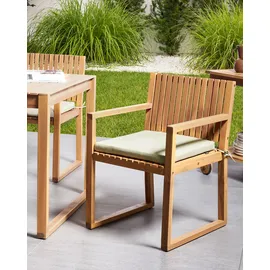 Beliani Sassari Premium Gartenstuhl 2er Set 59 x 59 x 108 cm hellgrün