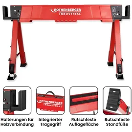 Rothenberger Arbeitsbock Metall höhenverstellbar 4er-Set