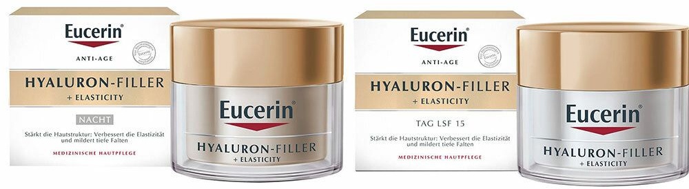 Eucerin® Hyaluron-Filler + Elasticity Tagespflege + Eucerin® Hyaluron-Filler + Elasticity Nachtpflege