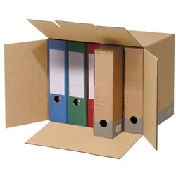 OTTO Office Budget Ablage-Container - 10 Stück braun, 39.5x32.2x29.7 cm