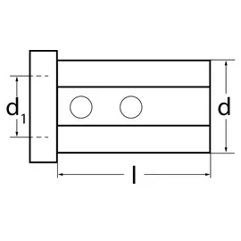 tecwerk Reduzierbuchse Form 1 Bohrungs-D.6mm AD 40mm Einspann-L.71mm TECWERK