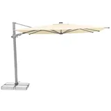 SUNCOMFORT Varioflex Ampelschirm Solar/LED 300x300cm Natur