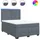 vidaXL Boxspringbett 140 x 200 cm Dunkelgrau