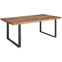 MASSIVMOEBEL24.DE Esstisch Wild-/Zerreiche 180x90x76 geölt MONTREUX #114 - Braun