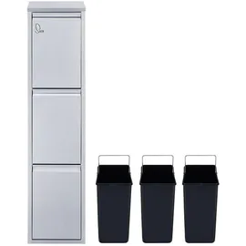 Svita Schwingdeckeleimer 45 l Silber