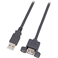 LINK EFB Elektronik USB2.0 Verlängerung A-A,St.-Einbaubuchse,1,8m,sw,Classic