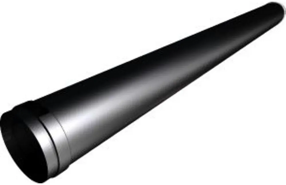 Anschlussstutzen verstellbar 400 x 0,6 mm, schwarz emailliert