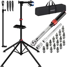 monzana Monzana® Fahrradmontageständer + Drehmomentschlüssel Fahrrad Set