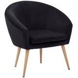 GUTMANN FACTORY Pietro Samtvelours 73 x 73 x 66 cm schwarz