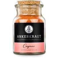 Ankerkraut Cayennepfeffer, Chili gemahlen, scharfer Cayenne-Pfeffer, scharfes Chili-Pulver, Würzen mit Geschmack, Feurige Note beim Kochen, 60 g im Korkenglas