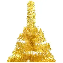 vidaXL Künstlicher Weihnachtsbaum mit Ständer Gold 180 cm