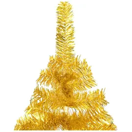 vidaXL Künstlicher Weihnachtsbaum mit Ständer Gold 180 cm
