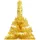 vidaXL Künstlicher Weihnachtsbaum mit Ständer Gold 180 cm