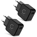 CELLONIC 2.4A USB Ladegerät (2pack) für Smartphone Tablet Kamera Mp3 GPS - Ladeadapter mit USB Anschluss Stecker - Strom Adapter: Ladestecker Steckdose - Lader Netzstecker Netzteil Fast Charger