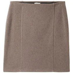 TOM TAILOR Damen Rock mit Rippstruktur, braun, Meliert, Gr. 46