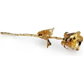 MikaMax Rose, 24 Karat Echtheitszertifikat – In 24K Gold getauchte echte Rose, 30 cm – Handgetaucht in Gold Frauen, Freundin, Valentinstag, Muttertag, Weihnachten