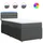 vidaXL Boxspringbett 100 x 200 cm Dunkelgrau