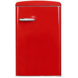 Exquisit RKS120-V-H-160F Retro-Kühlschrank (122 l, 875 mm hoch, Rot)