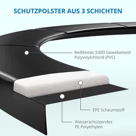 Kinetic Sports Salto Plus 244 cm  inkl. Sicherheitsnetz, Regenplane und Leiter Schwarz