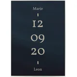 Hochzeitskarten Einladungen selbst gestalten - Typografie - Blau | Wunderkarten.de