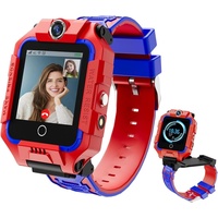 Kinder-Smartwatch mit GPS-Tracker und Anrufen, HD-Touchscreen, Kinder-Handyuhr, kombiniert SMS, Videoanruf, SOS, Schrittzähler, 4G, für Android iOS