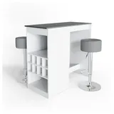 Vicco Bartisch ROSS Weiß Bartresen Stehtisch Tresentisch Bistrotisch Tisch