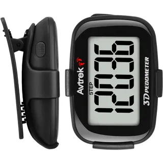 Mini-Schrittzähler, ohne App, 3D Sensor, langlebige CR2032 Batterie, Schwarz