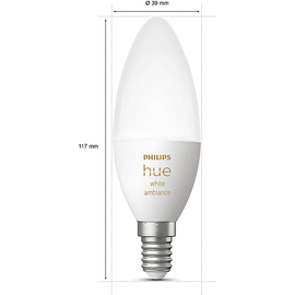 Philips Hue White Ambiance 470 LED-Bulb E14 4W, 2er-Pack (929002294404)