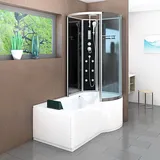 AcquaVapore Kombination Badewanne Dusche K50-L31 Duschtempel 170x100 cm