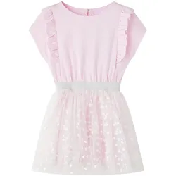 Kinderkleid mit Rüschen Hellrosa 128