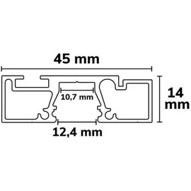ISOLED Curtain10 ONE Gardinenprofil 200cm