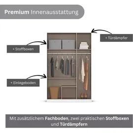 Rauch Wäscheschrank GAMMA 136 x 248 x 54 cm Eiche artisan/Champagner