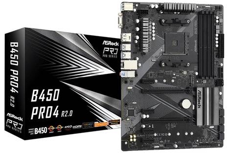 ASRock B450 Pro4 R2.0 - Motherboard - ATX - Socket AM4 - AMD B450 Chipsatz - USB-C Gen2, USB 3.2 Gen 1, USB 3.2 Gen 2 - Gigabit LAN
