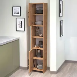 [en.casa] Rautrina Hochschrank 180 x 35 x 30 cm Beige Spanplatte