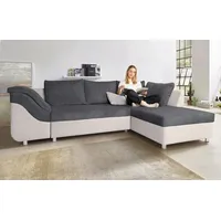 Collection AB Eckcouch Kunstleder 2-Sitzer Grau
