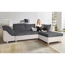 Collection AB Eckcouch Kunstleder 2-Sitzer Grau