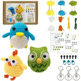 luxuskollektion Häkelset Tiere Anfänger - 3 niedliche Tiere