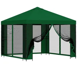 vidaXL Garten Pavillon 3 x 3 m inkl. 4 Seitenteile Grün